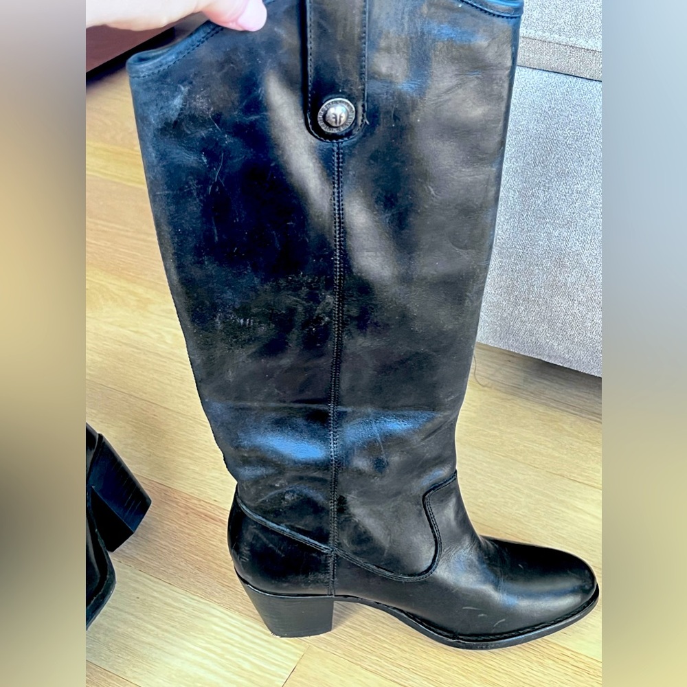 Frye June Leather Western Tall Boots